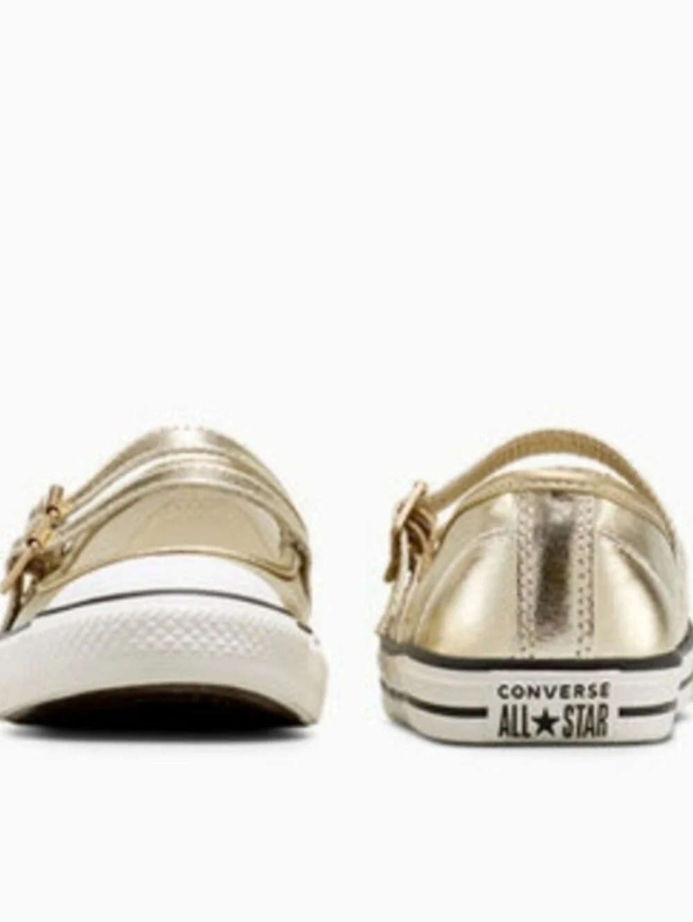 Converse  ALL STAR CHUCK TAYLOR Metallic Gold Mary Jane Sneakers - Picture 7 of 16